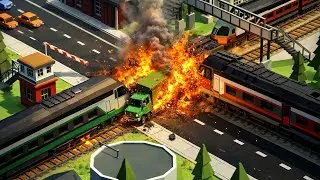 🚂 Can Cars Survive This Train Crossing? | Epic Simulator | Gameplay #82