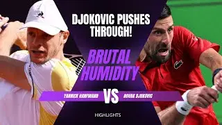 Novak's Battles Brutal Humidity in Shanghai Heroic Comeback vs Hanfmann #Djokovic#TennisHighlights