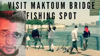 Dubai maktoum bridge fishing spot visit