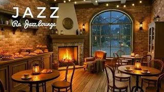 Jazz music - Peaceful Coffee Shop Ambience with Soft Jazz Music & Warm Fire to Focus, Study, Chill