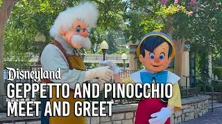 Geppetto and Pinocchio Distanced Meet and Greet at Disneyland