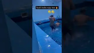Saudi Arabia enjoy time 🌧️🇸🇦 #bhojpuri #love #swimming #shortsviral