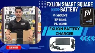 The smartest V-mount battery and powerful charger is here! FXLION smart square battery with charger.