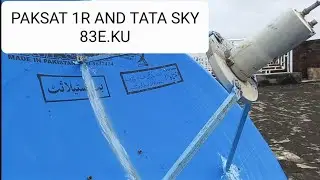 Paksat 1r dish setting on 4 feet dish and Tatasky 83e ku on 2 feet.#capcut #foryou