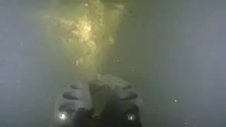 Found a small boat at bottom of a flooded quarry with my ROV / Underwater Drone. FiFish V6s