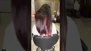Hair transformation | hair Colour | ruby red #best #hairstyle #haircut #blowdry #besthairstyle #best