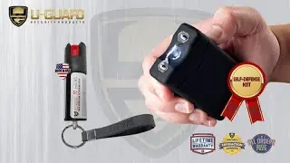 Mini Taser LED Flashlight OC Pepper Spray Self Defense Products Kit