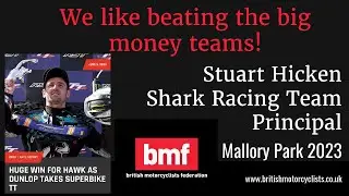 Steve Preston speaks to Hawk Racing team principal Stuart Hicken