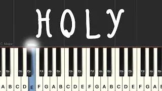 Justin Bieber - Holy ft. Chance The Rapper Piano Tutorial | Medium 