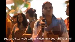 Saibaba's wife speaks at Admin Block JNU (Effigy Burning of ABVP)