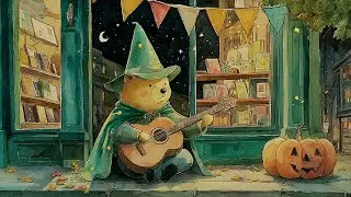 Relaxing Halloween music - Acoustic Guitar at night