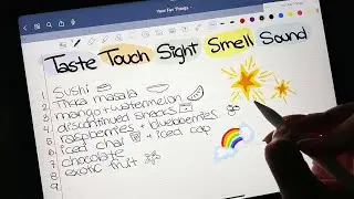 iPad ASMR ✨ Writing Lists of Your Favourite Things from the 5 Senses ✨ Sooo Satisfying