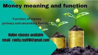 functions of money. primary and secondary function of money. money as liquid asset.