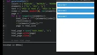 generate html page using python