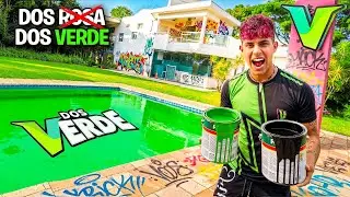 PINTEI A PISCINA DA MANSÃO DOS ROSA DE VERDE* brigaram comigo