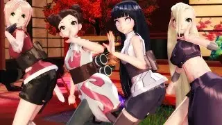 [MMD] China Cyber @ I Love You [Hinata - Sakura - Ino - Tenten]