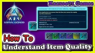 How to Understand Item Quality Ark Survival Ascended 💥