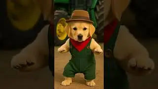 Farmer Puppy Baz Dances Like a Pro - Cute Dog Shows Off Dance Moves PART 2