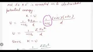 an Alpha particle approaches a gold nucleus in Geiger Marsden  experiment with kinetic energy K it m