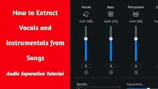 How to Extract Vocals and Instrumentals from Songs | Audio Separation Tutorial
