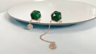Malachite Earring
