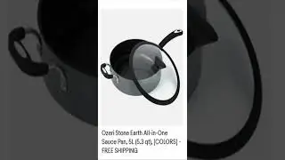 Ozeri Stone Earth All-in-One Sauce Pan, 5L (5.3 qt), [COLORS] - FREE SHIPPING