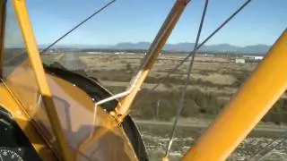 Boeing Stearman PT-17 over Boundary Bay, BC Canada film by Thierry Damilano