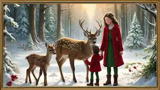 Enchanting Winter Reindeer Forest | Perfect TV Screensaver | 4K TV Art