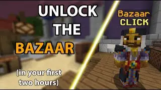 How to Unlock the Bazaar in Hypixel Skyblock (on your first day) | Hypixel Skyblock Guide