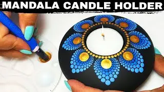 EASY Mandala Tealight Candleholder ｜ Mandala for Beginners  Dot Art Tutorial Rocks Painting #mandala