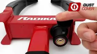 RADIKAL RK1001 Heavy Duty Wheel Clamp Lock, 3 Curved Keys, Universal Anti-Theft for Trailer Car