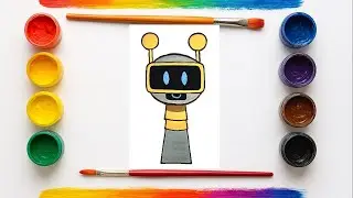 How to draw Fun Bot from Sprunki #drawing #painting #sprunkidrawing #howtodraw