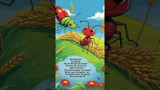 The Busy Ant and the Lazy Beetle   📖📕  #shortvideo #shortsviral #shortsfeed #short #bedtimestory