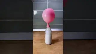 Self-inflating balloon using vinegar and baking soda