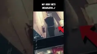 Ghost activity captured by a camera 😱😱😱 - HE'S HEADLESS...!  #ghost #status #fear #shorts