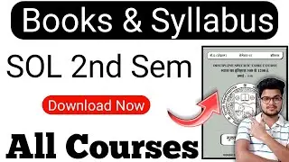How To Download DU SOL 2nd Semester Books & Syllabus 2022
