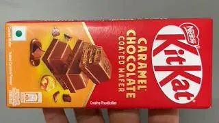 ASMR Unboxing & ASMR Eating KitKat Caramel Chocolate Coated Wafer | Nestl&eacute; KitKat Caramel Chocolate