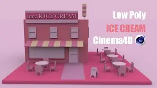 Low Poly  Ice Cream  in Cinema4D - Tutorial
