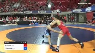 57 Kg Quarterfinal Jack Mueller Cavalier WC Vs Zane Richards Titan Mercury Wrestling Club TMWC