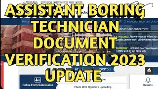ASSISTANT BORING TECHNICIAN DOCUMENT VERIFICATION || BORING TECHNICIAN DOCUMENT VERIFICATION