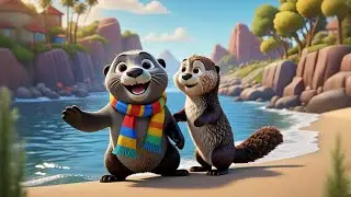 Four Singing Seals with Striped Scarves | Fun Kids Song | Nursery Rhymes and Baby Songs