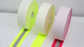 Flame resistant reflective fabric tape