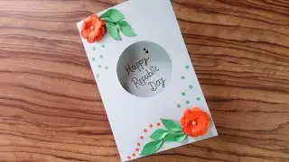 Beautiful & easy Republic Day 🇮🇳 handmade Greeting card. #republicdaycraft #republicdaycardmaking