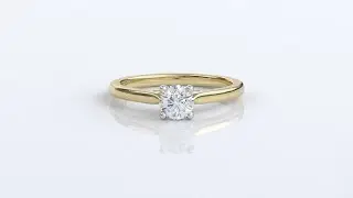 SR1005 Yellow Gold Solitaire Diamond Engagement Ring