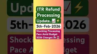 ITR Refund Processing Latest Update | Refund Not processed ? Refund Not  Received? #shorts