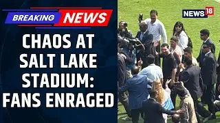 Chaos At Salt Lake Stadium: Security Breach Forces Lionel Messi To Halt Lap Of Honour | News18