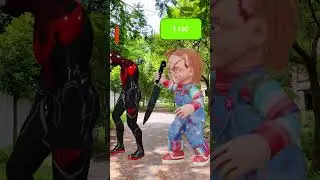 Spider-Man Punch | Spidergirl Faces Chucky With Super Hero 3D #shorts #spiderman #chucky