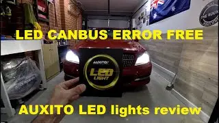 How to install AUXITO LED CANBUS error free H7 headlight on 2012 w204 Mercedes C200. Product Review