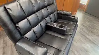 Обзор дивана-реклайнера Wall Hugger Loveseat с подстаканниками для автодома. Хорошее качество, по...