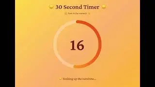 30 second timer - no sound (sunny theme)
